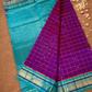 Handloom Korvai Silk Cotton Saree  |  Indigo Purple