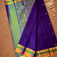 Handloom Kanjivaram Silk Saree  |  Indigo Purple