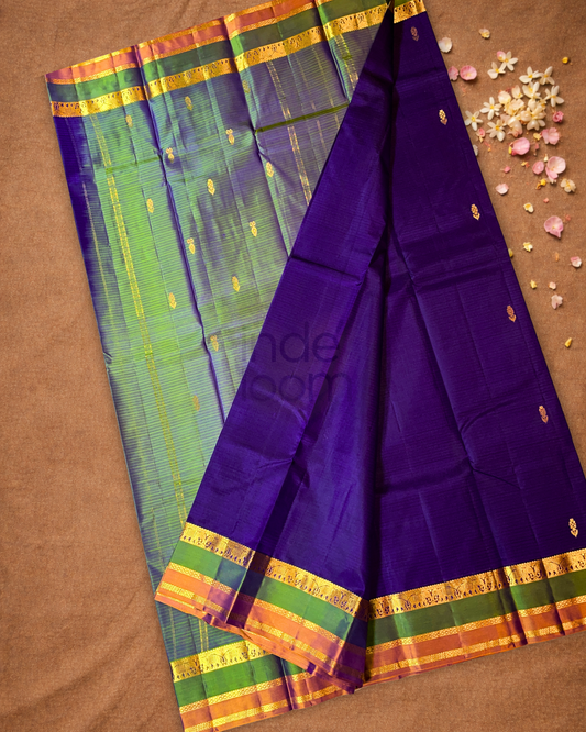 Kanjivaram Saree With Space Blue