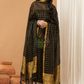 Jet Black | Handloom Jamdani Linen Unstitched 2-Piece Kurti
