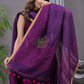 Deep Violet | Handloom Jamdani Linen Unstitched 2-Piece Kurti