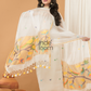 Pure White | Handloom Jamdani Muslin Unstitched 2-Piece Kurti | Paithani Design