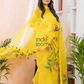Sunflower Yellow | Handloom Jamdani Muslin Unstitched 2-Piece Kurti