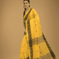 Bright Yellow Jamdani Saree - 035 - indeloom