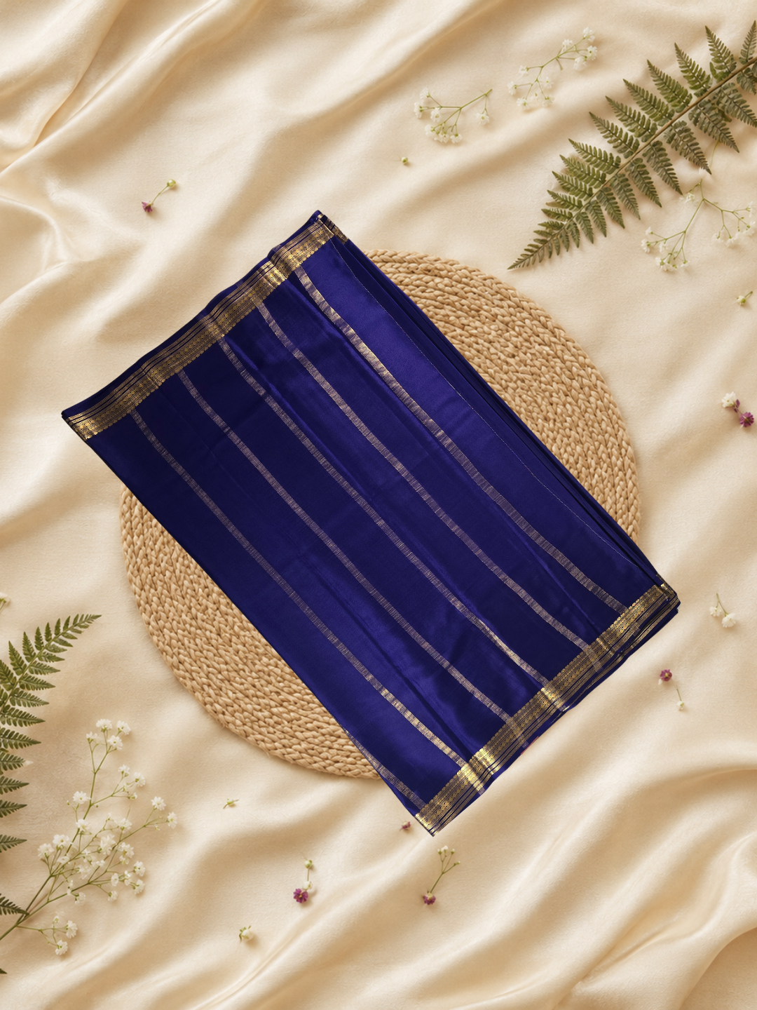 Mysore Silk Saree With Royal Blue