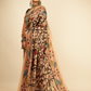 Exclusive All Over Florals On Mulberry Silk Pen Kalamkari Saree-003