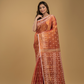 Tissue Silk Jamdani Saree Fire Orange - 041