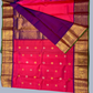 Pure Handwoven Gadwal Silk Saree In Hot Pink -209