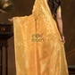 Geometric woven design Silk blend Saree | Sunflower Yellow
