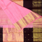 Handwoven Pure Gadwal Silk Saree  | Pink and Brown