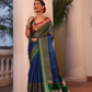 Ilkal Saree in Blue and Green Pallu - 001