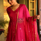 Handwoven Jamdani Cotton Silk Kurti  |  Magenta Pink