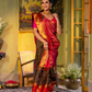 Pure Handloom Korvai Saree | Teal Blue and Golden Yellow