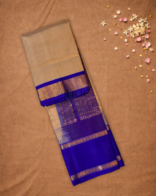 Pure Handloom Korvai Saree | Aptronic Orange