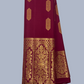 Pure Handwoven Gadwal Silk Saree Blood Red -196
