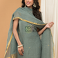 Sage Grey | Handloom Jamdani Linen Unstitched 2-Piece Kurti