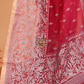 Organza Embroidery Saree With Bright Pink - 102