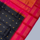 Rich Black and Pink Border Pure Handwoven Gadwal Silk Saree -203