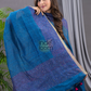Sapphire Blue | Handloom Jamdani Linen Unstitched 2-Piece Kurti