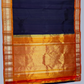 Handwoven Pure Gadwal Silk Saree  |  Denim Blue