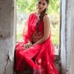 Muslin Jamdani 2-Piece Set Kurti & Dupatta (UNSTITCHED) - Classic Red - 086