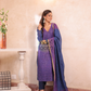 Deep Amethyst | Handloom Jamdani Linen Unstitched 2-Piece Kurti