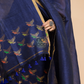 Handwoven Jamdani Cotton Linen Kurti  |  Steel Blue