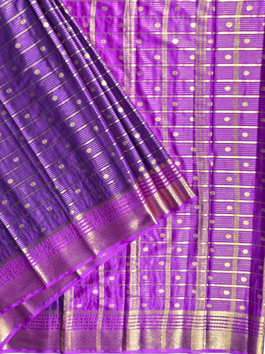 Classic Mysore Semi Silk Saree | Violet Purple