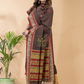 Russet Brown Baluchari Linen 2-Piece Set Kurti & Dupatta (UNSTITCHED) - 050