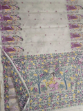Handwoven Pure Jamdani Cotton Saree  |  Pearl White