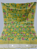 Handwoven Pure Handwoven Pure Muslin Saree  |  Butter Yellow