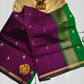 Maheshwari Silk Cotton Saree – Festive Elegance |Wine Purple