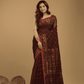 Jamdani Saree With Red Brown - 15 - indeloom