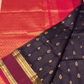 Pure Handloom Korvai Saree | Deep Chocolate Brown and rich Red