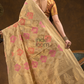 Floral woven design Silk blend Jacquard Saree | Desert Brown