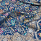 Pure Banarasi Exclusive Ektara Kora JAMDANI Tilfi saree  | Navy Blue