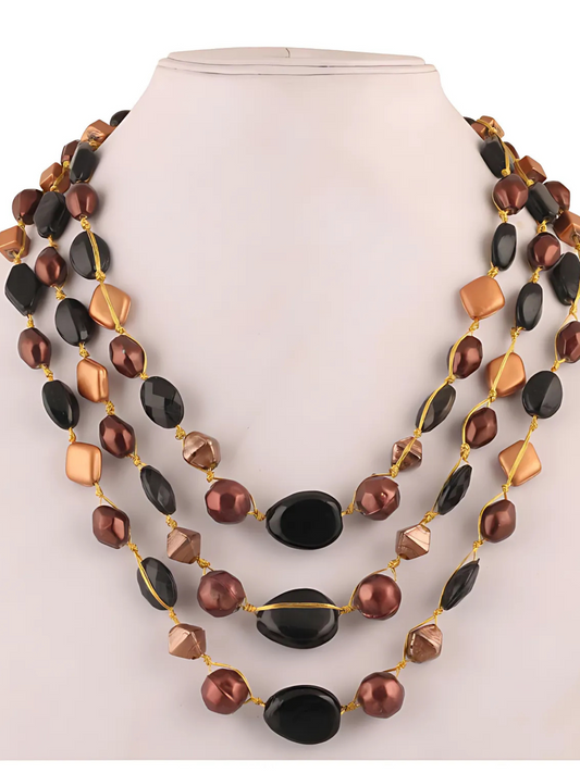 Bronze Noir Beaded