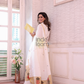 Cream White Tissue Linen 2-Piece Set Kurti & Dupatta (UNSTITCHED) - 306