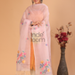 Pure Handloom Muslin Jamdani Dupatta With Light Pink - 009