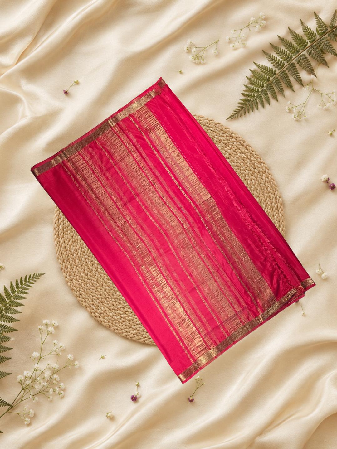 Classic Mysore Silk Saree  |  Watermelon Pink