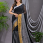 Tissue Silk Saree With Super Black - 011
