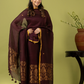 Handwoven Jamdani Linen Unstitched 2-piece Kurti | Deep Plum