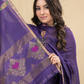 Grape Purple Mercerised Cotton Meenakari Motif 2-Piece Kurti & Dupatta (UNSTITCHED)-874