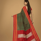 Pure Ilkal Saree With Pine Green - 050