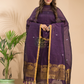 Grape Purple Cotton Linen 2-Piece Set Kurti & Dupatta (UNSTITCHED) - 005