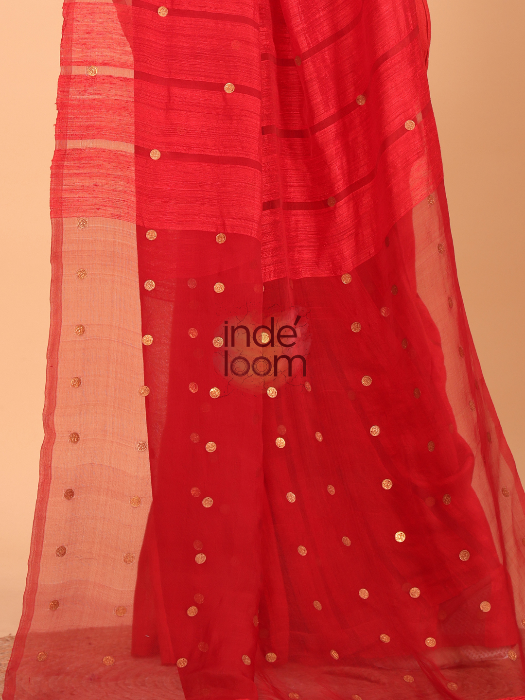 Matka Silk Saree With Classic Red - 137