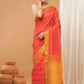 Pure Handloom Korvai Saree |Vivid Orange With Gold Broder