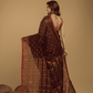 Jamdani Saree With Red Brown - 15 - indeloom