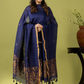 Handwoven Jamdani Linen Unstitched 2-piece Kurti | Navy Blue