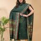 Pine Green Baluchari Linen 2-Piece Set Kurti & Dupatta (UNSTITCHED) - 054